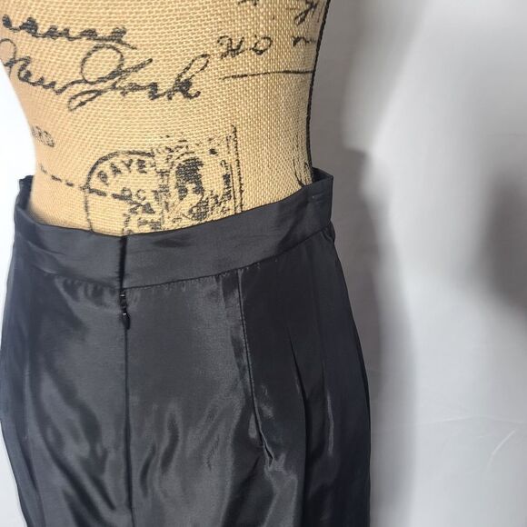 Vintage 90s Black Grunge Maxi Skirt High Waisted High Slit - Picture 6 of 15